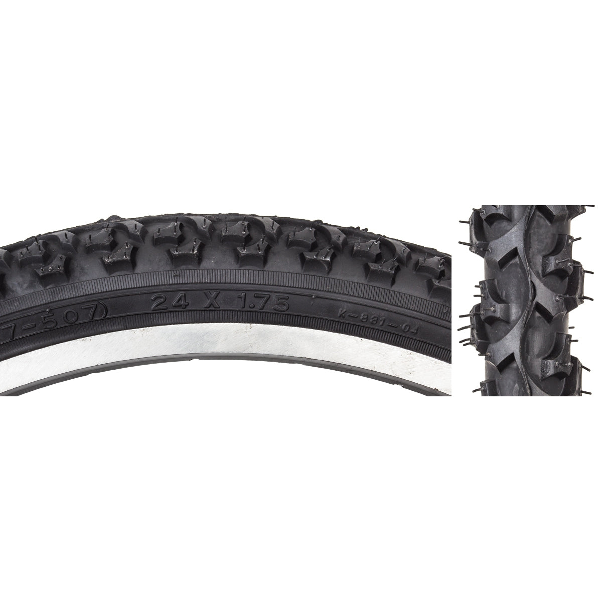 TIRE SUNLT 24x1.75 BK/BK ALPHABITE K831 WIRE