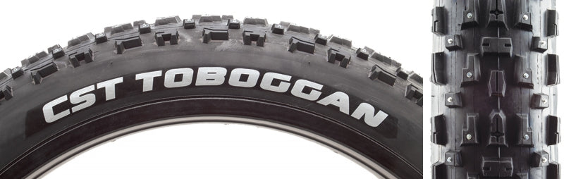 CST Toboggan Tire - 26 x 4 Clincher Wire Black Studded