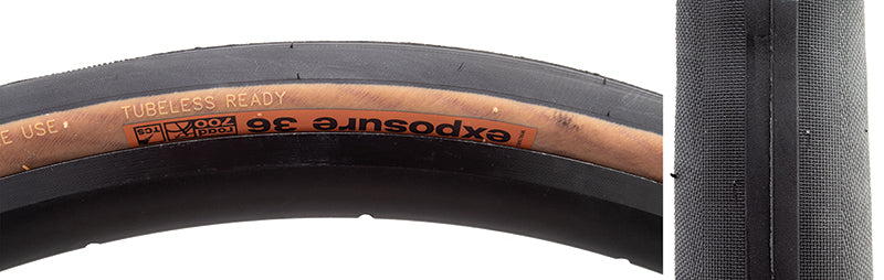 WTB Exposure Tire - 700 x 36 TCS Tubeless Folding Black/Tan