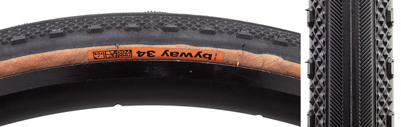 WTB Byway Road Tire 700x34C Folding Tubeless Ready Dual DNA Road TCS 60TPI Tanwall