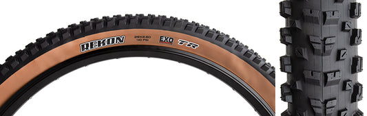 Maxxis Rekon Tire - 29 x 2.6 Tubeless Folding BLK/Dark Tan Dual EXO Wide Trail