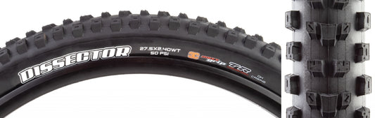 Maxxis Dissector Tire - 27.5 x 2.4 Tubeless Folding BLK 3C MaxxGrip DH Wide Trail