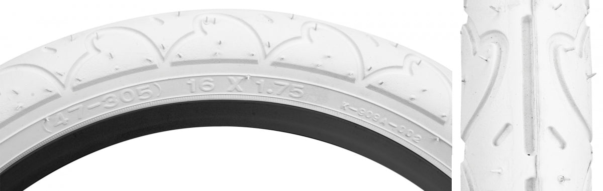 TIRE SUNLT 16x1.75 WH/WH PC K909A WIRE