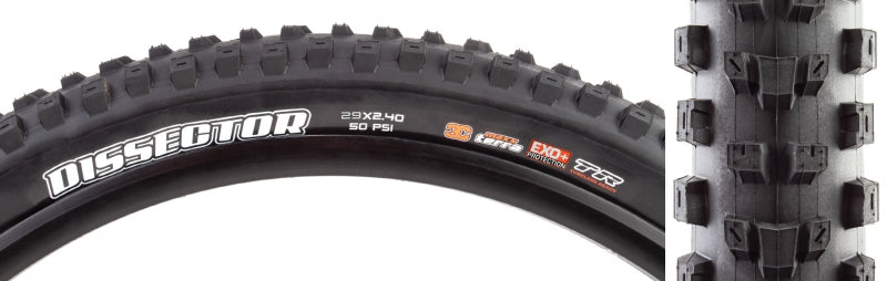 Maxxis Dissector Tire - 29 x 2.40 Tubeless Folding BLK 3C Terra EXO+ Wide Trail