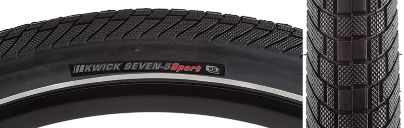 Kenda Kwick Seven.5 Tire - 27.5 x 1.75 Clincher Wire BLK/Reflective 60tpi KS