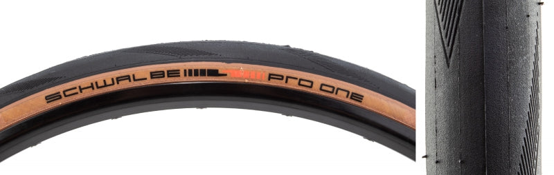 Schwalbe Pro One Tire - 700 x 25 Clincher Folding BLK/Transparent Evolution Super Race Addix Race V-Guard