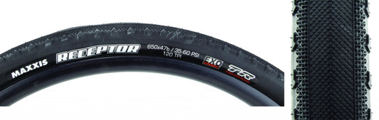 Maxxis Receptor Tire - 650b x 47 Tubeless Folding Black EXO