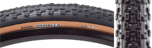 Maxxis Rambler Tire - 700 x 38 Tubeless Folding Black/Dark Tan Dual EXO