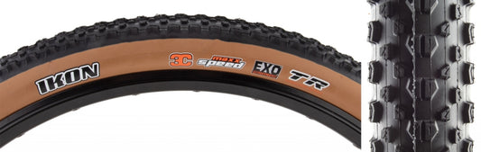 Maxxis Ikon Tire - 29 x 2.20 Tubeless Folding BLK/Dark Tan 3C MaxxSpeed EXO