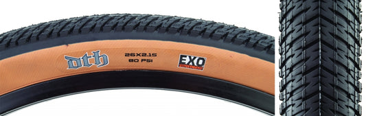 Maxxis DTH Tire - 26 x 2.15 Clincher Folding Black/Dark Tan EXO