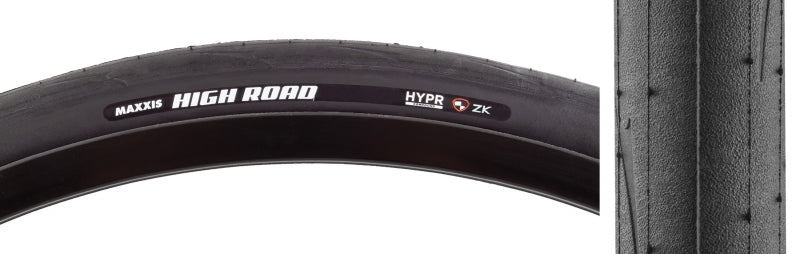 Maxxis High Road Tire - 700 x 28 Clincher Folding BLK HYPR ZK Protection ONE70