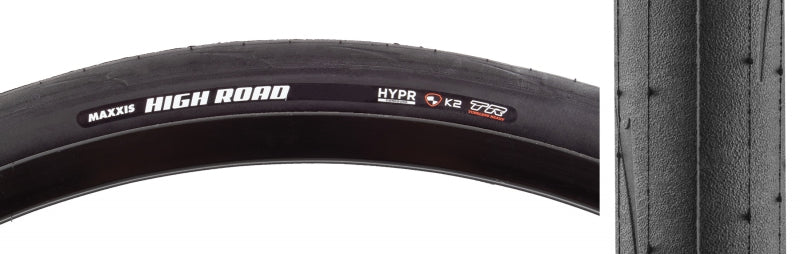 Maxxis High Road Tire - 700 x 28 Tubeless Folding BLK HYPR K2 Protection ONE70