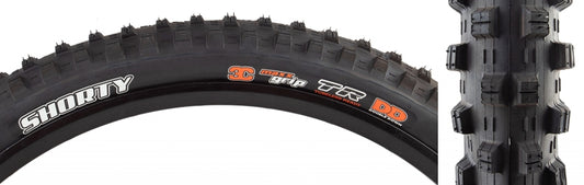 Maxxis Shorty Tire - 27.5 x 2.4 Tubeless Folding BLK 3C Grip DoubleDown Wide Trail