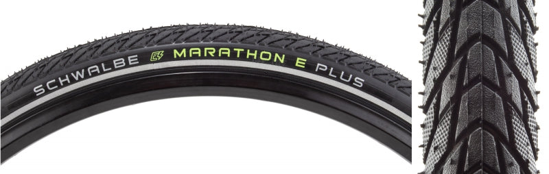 Schwalbe Marathon E-Plus Tire - 700 x 35 Clincher Wire BLK/Reflective Performance Addix SmartGuard