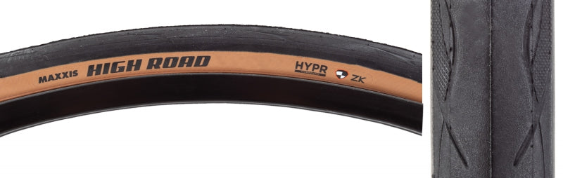 Maxxis High Road Tire - 700 x 28 Clincher Folding BLK/Tan HYPR K2 Protection