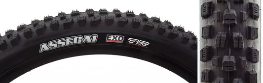 Maxxis Assegai Tire - 29 x 2.5 Tubeless Wire Black DH Wide Trail