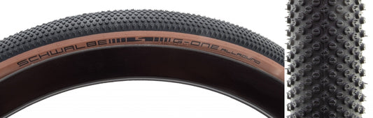 Schwalbe G-One Allround Tire - 700 x 40 Tubeless Folding BLK/Tan Performance Line Addix