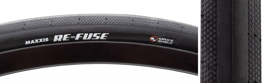 Maxxis Re-Fuse Gen 2 Tire - 700 x 25 Clincher Folding BLK Single MaxxShield