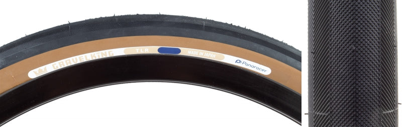 Panaracer GravelKing Slick Tire - 700 x 26 Clincher Folding Black/Brown