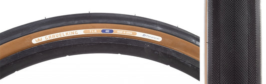 Panaracer GravelKing Slick Tire - 700 x 35 Tubeless Folding Black/Brown