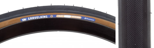 Panaracer GravelKing Slick Plus Tire - 700 x 30 Tubeless Folding Black/Brown