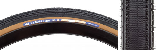 Panaracer GravelKing SS Plus Tire - 700 x 28 Clincher Folding Black/Brown