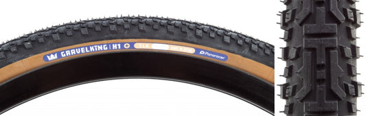 Panaracer GravelKing X1 Plus Tire - 700 x 35 Tubeless Folding Black/Brown