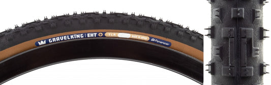 Panaracer GravelKing EXT Plus Tire - 700 x 38 Tubeless Folding Black/Brown