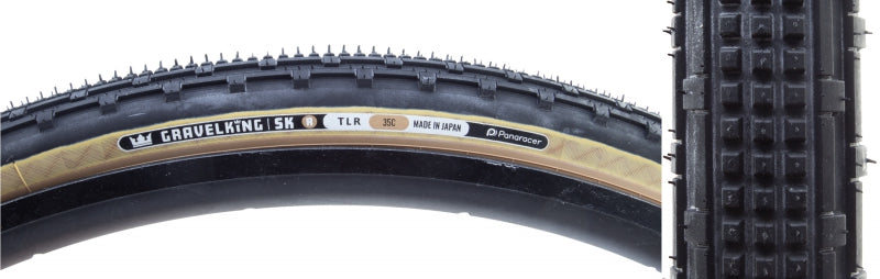 Panaracer GravelKing SK R Tire - 700 x 35 Tubeless Folding Black/Amber