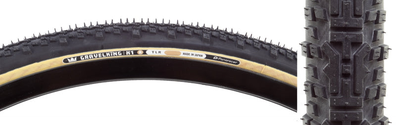 Panaracer GravelKing X1 R Tire - 700 x 35 Tubeless Folding Black/Amber