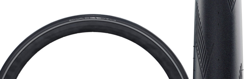 Schwalbe One Plus Tire - 700 x 25 Clincher Wire BLK/Reflective Performance Line SmartGuard Addix