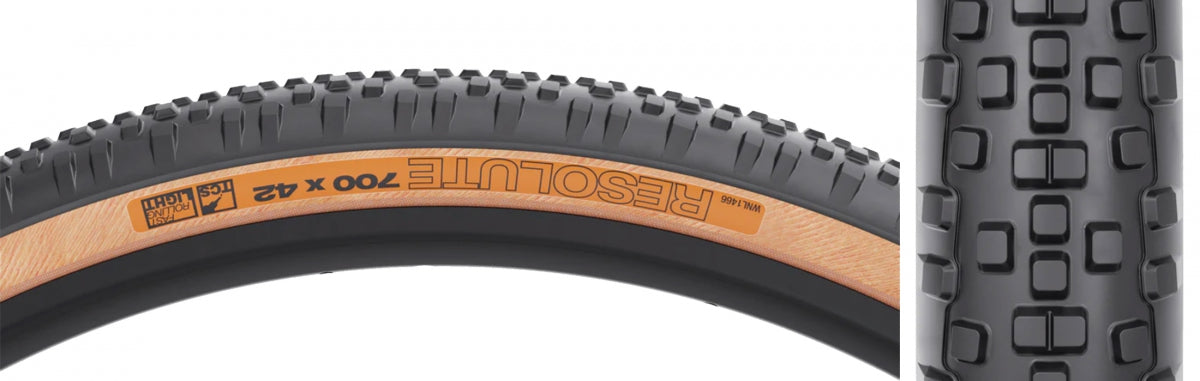 TIRE WTB RESOLUTE 700x42 BK/TAN LIGHT TCS/120/DUAL-DNA/SG2 FOLD