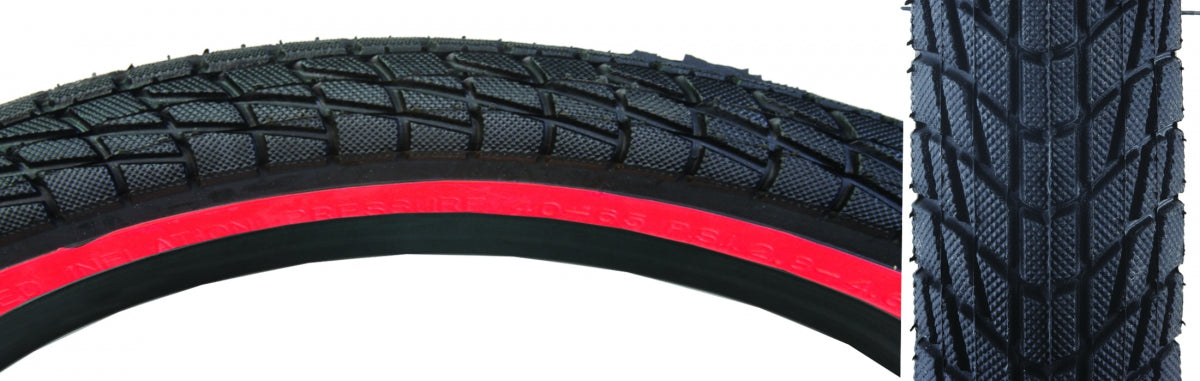 TIRE SUNLT 20x1.95 BK/RD KONTACT K841 WIRE