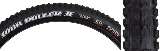 Maxxis High Roller II Tire - 26 x 2.3 Tubeless Folding Black Dual EXO