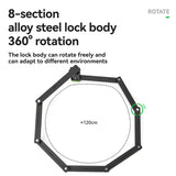 8-Section Folding Combination Bike Lock