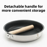Qunature Non-Stick Stainless Steel Frying Pan with Detachable Handle