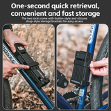 ROCKBROS MTB Road Bike Lock Key Folding Lock E-Bike Motorcycle Steel Lock Portable Antirust Anti-theft