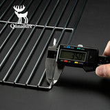 Qunature Durable Iron Chrome BBQ Grill Net with Rounded Corners for Easy Use