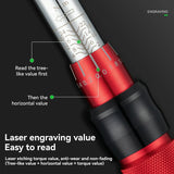 1/4 Torque 2–24Nm Micrometer Click Torque Wrench, 72-Tooth Gear Professional Precision ±3%High Accuracy