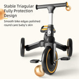 Kids 3 in 1 Tricycle Adjustable Seat Removable Pedals Toddler Ride On Bike
