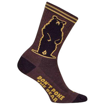 Growl Wool 6" Socks, 5-9, Brown-Black