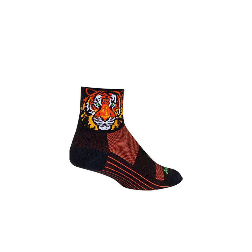 Easy Tiger 3" Socks, 9-13, Black/Orange