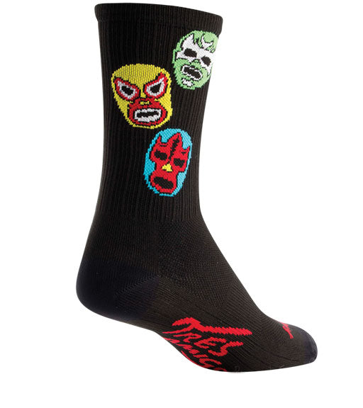 SockGuy SGX Three Amigos Socks - 6" Black Small/Medium