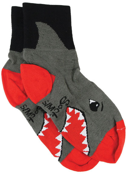 Shark Socks, 9-13, Gray