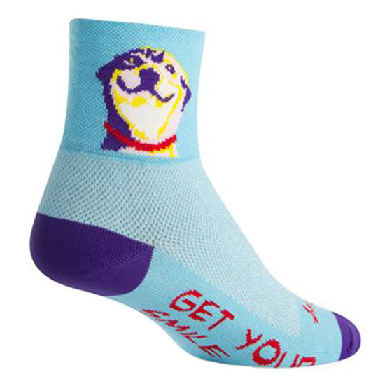 SockGuy Classic Grin Socks - 3" Blue Small/Medium