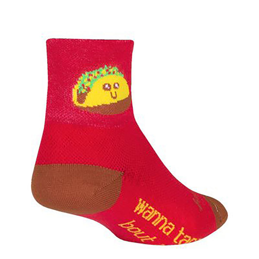 Sockguy Tacotherapy Socks 5-9 Red/Yellow