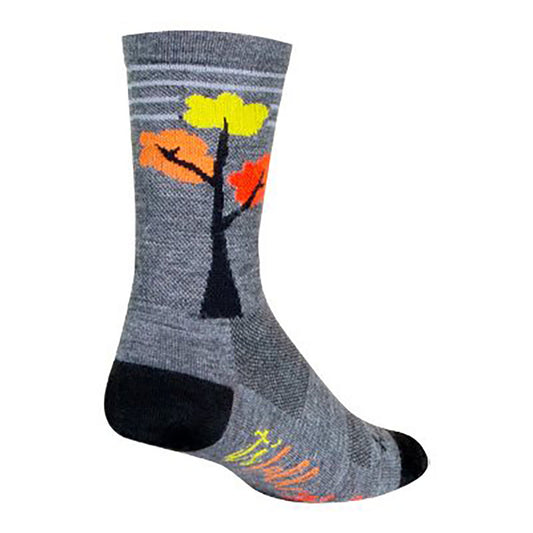 Sockguy Fall Yall Wool Socks 5-9 Gray