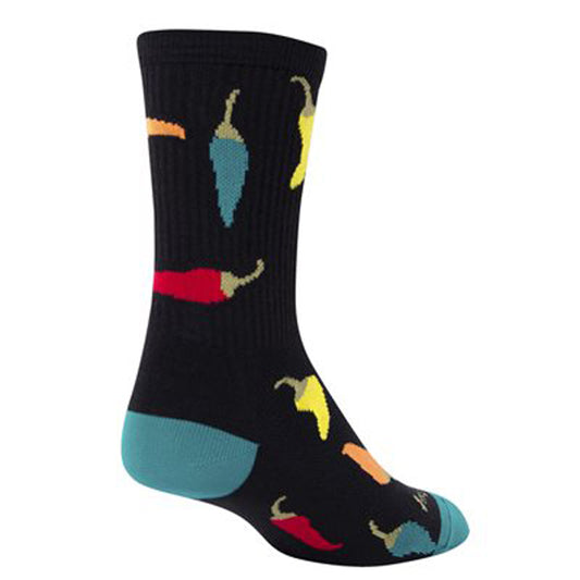 Sockguy Peppers Crew Socks 5-9 Black