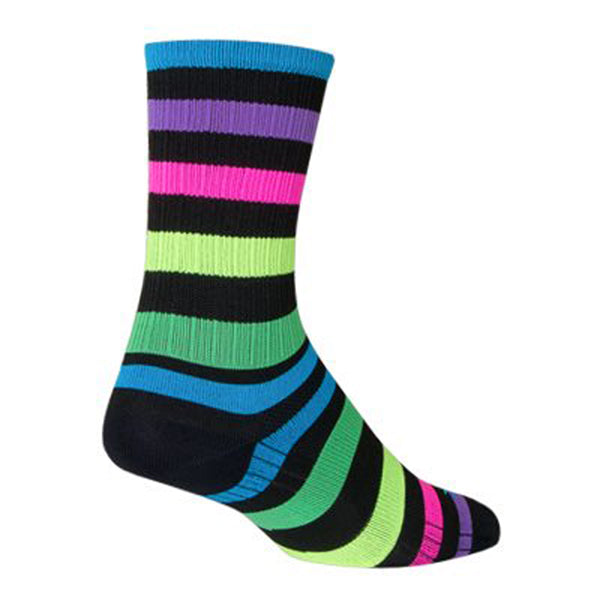 Sockguy Night Bright SGX6 Socks 5-9 Black