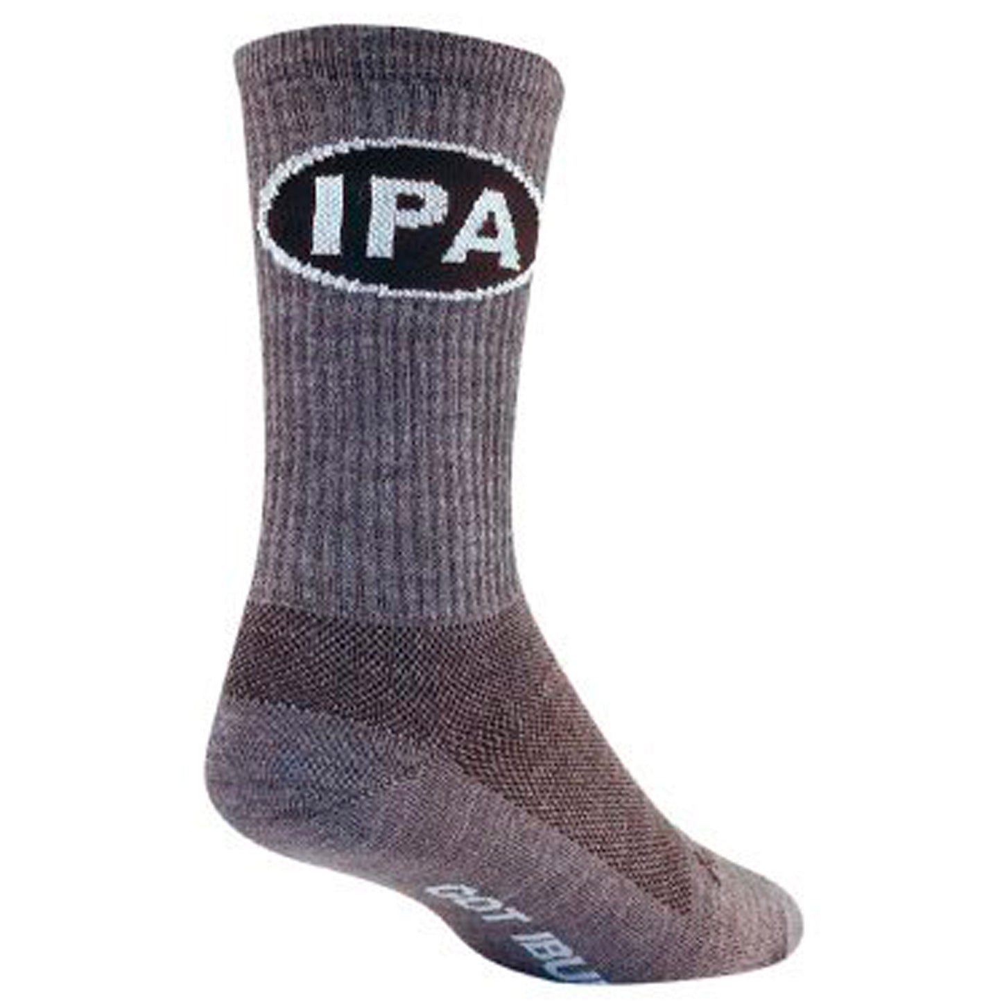 SockGuy Wool IPA Socks - 6" Gray Small/Medium